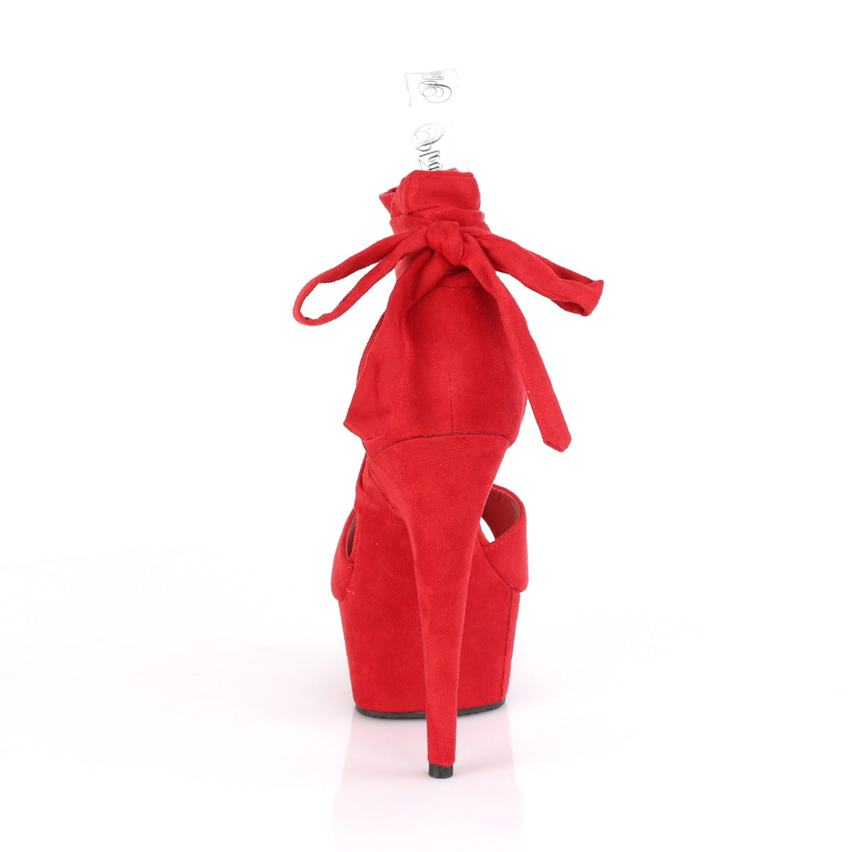 Pleaser Sandalias para mujer DELIGHT-679 Gamuza Red Faux / Red Faux Suede