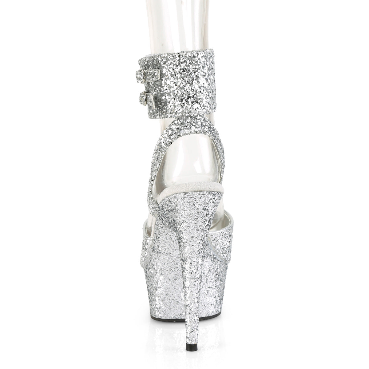 Pleaser Womens Sandals DELIGHT-691LG Slv Glitter/Slv Glitter