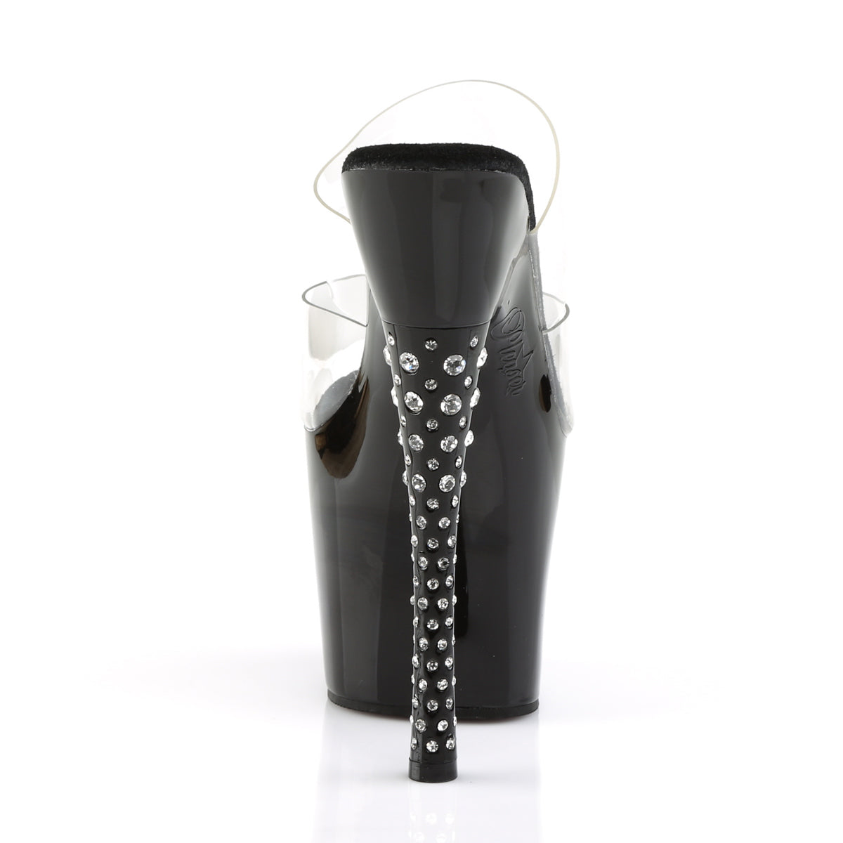 Pleaser Sandals DIAMOND-702 Clr/Blk