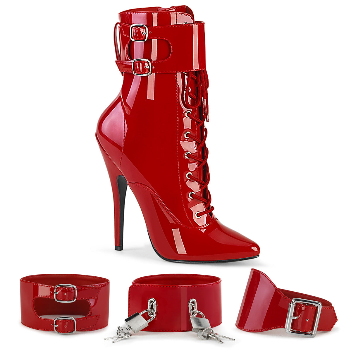 Devious Botines DOMINA-1023 Red Pat