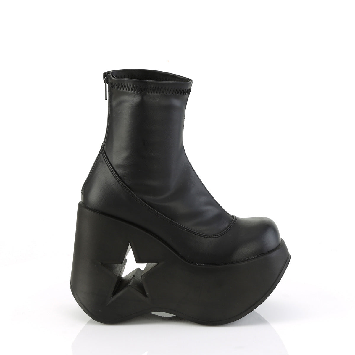 DemoniaCult Botines DYNAMITE-100 BLK STR CUERO VEGANO