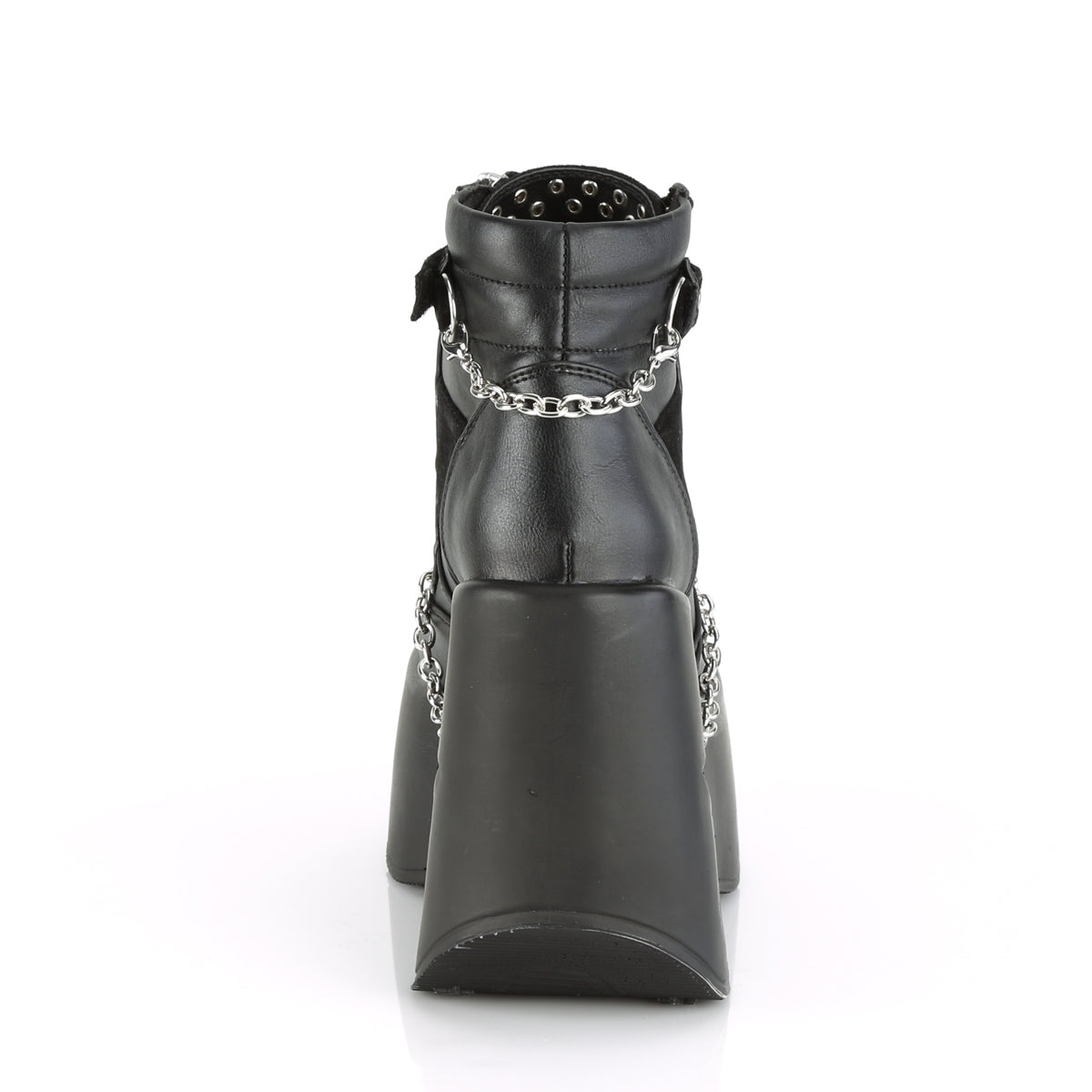 DemoniaCult Botas de tobillo para mujeres DYNAMITE-101 BLK Vegan Leather-Vegan Suede