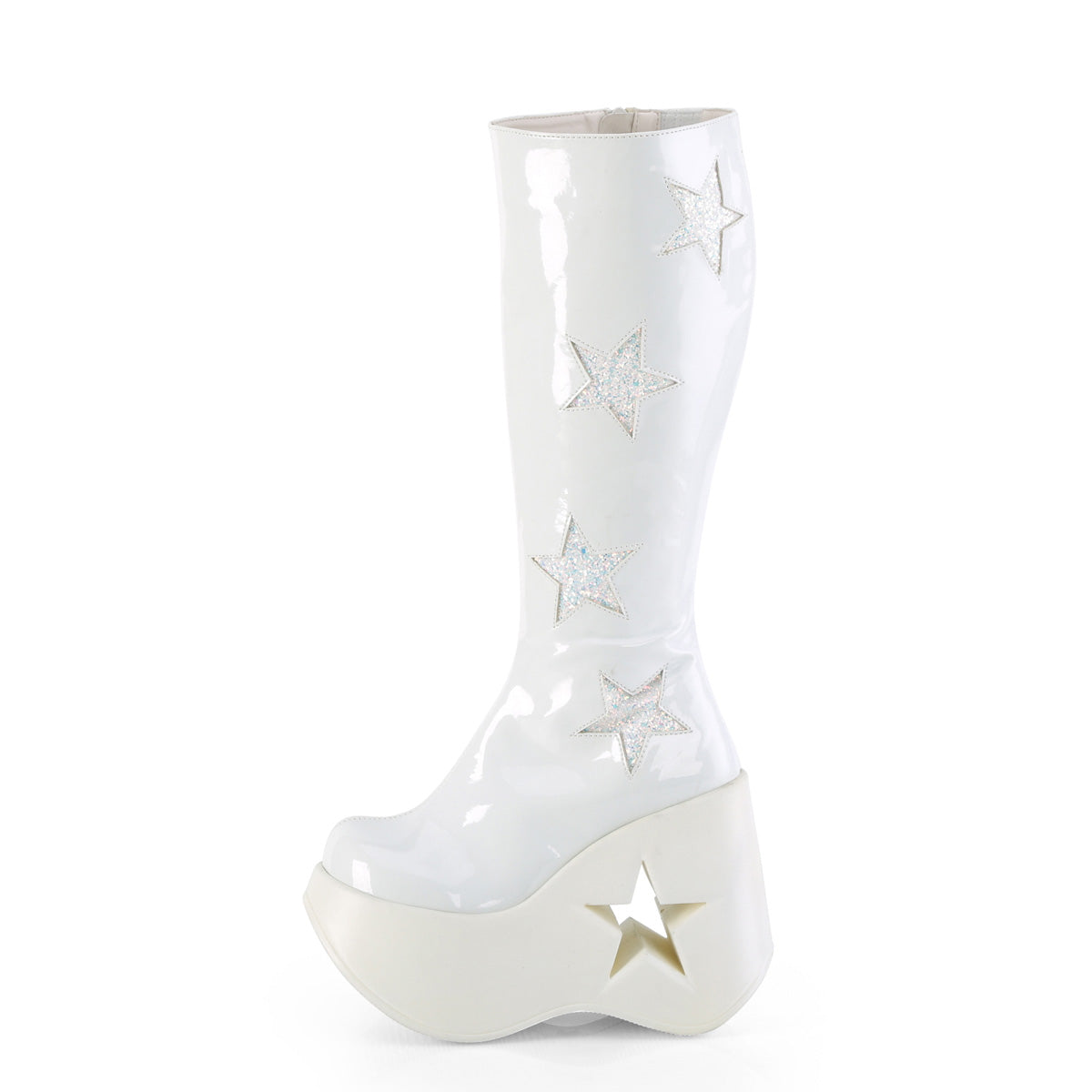 DemoniaCult Botas DYNAMITE-218 WHT Pat-wht Multi Glitter