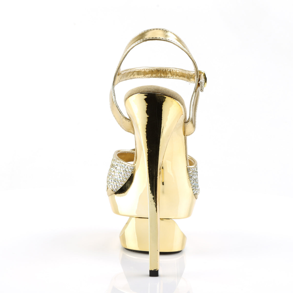 Pleaser Sandalias para mujer ECLIPSE-619g oro multi glitraje / oro cromo
