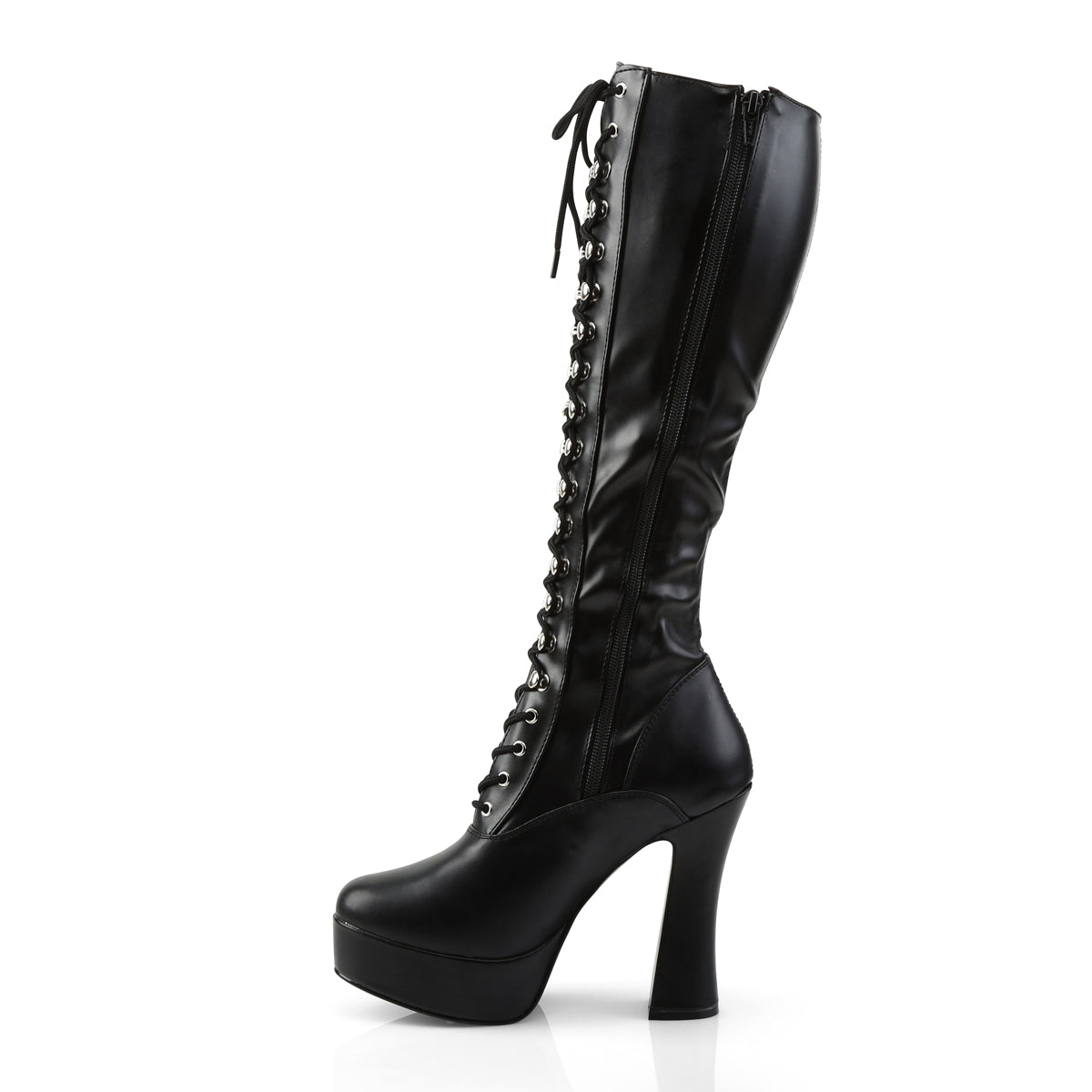 Pleaser Botas de mujer ELECTRA-2023 Blk Str Faux Cuero