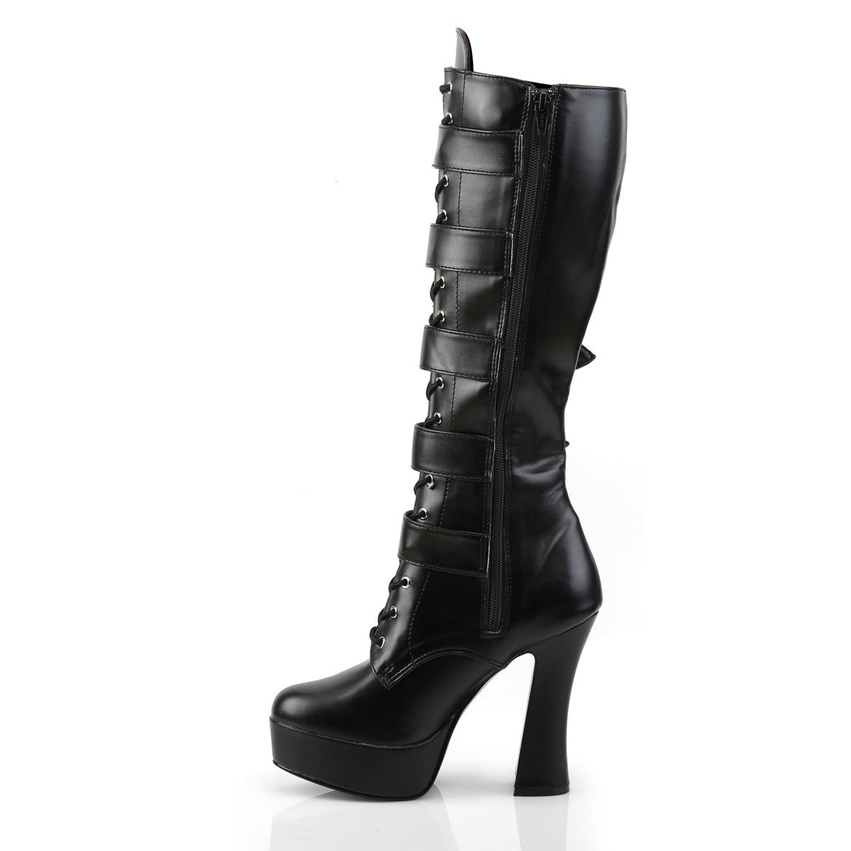 Pleaser Botas de mujer ELECTRA-2042 Blk Faux Cuero