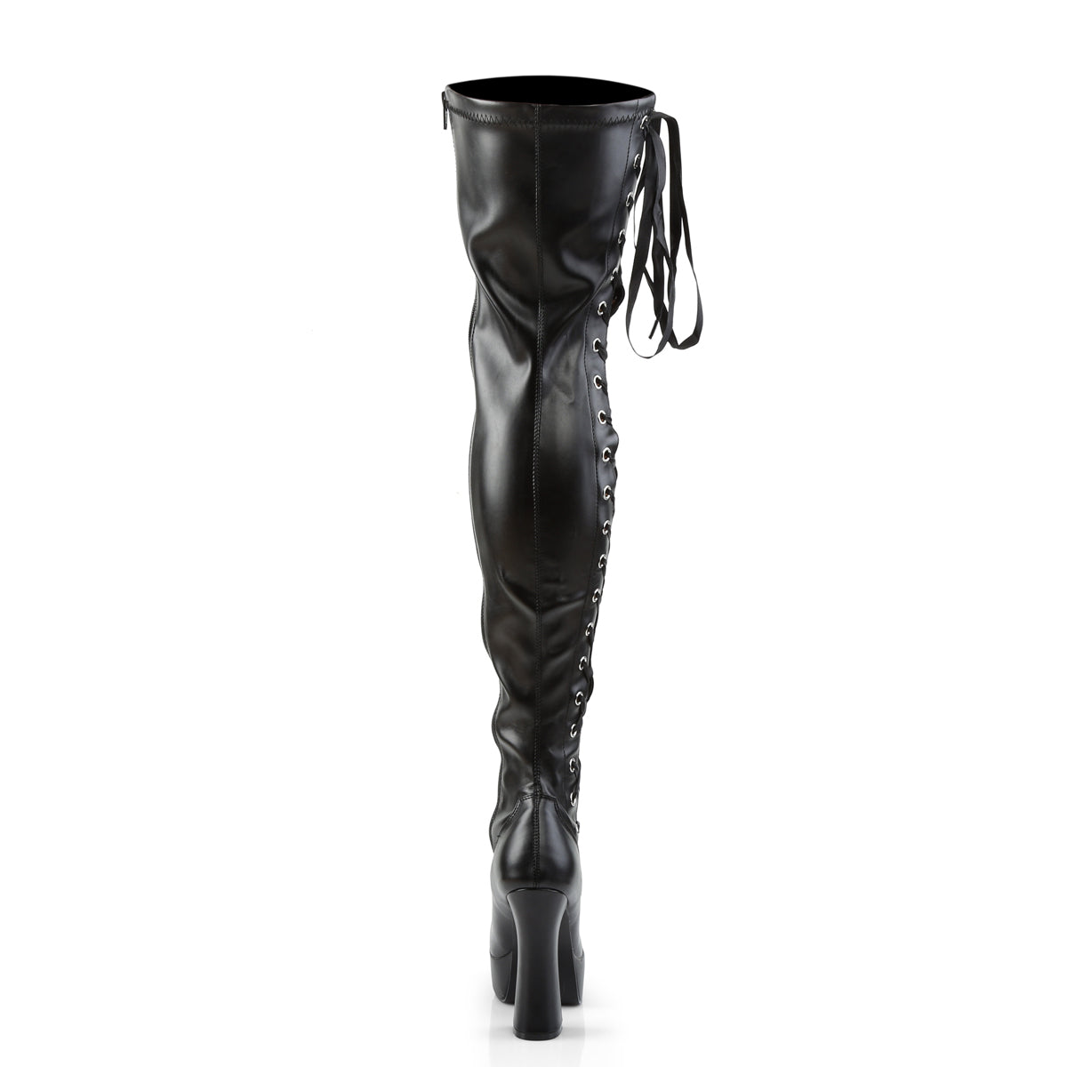 Pleaser Womens Boots ELECTRA-3050 Blk Str Faux Leather