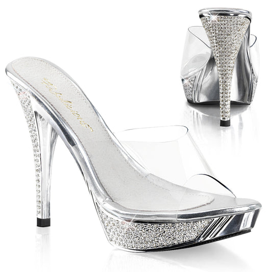 Fabulicious Sandalias para mujer ELEGANT-401 CLR / SLV Chrome