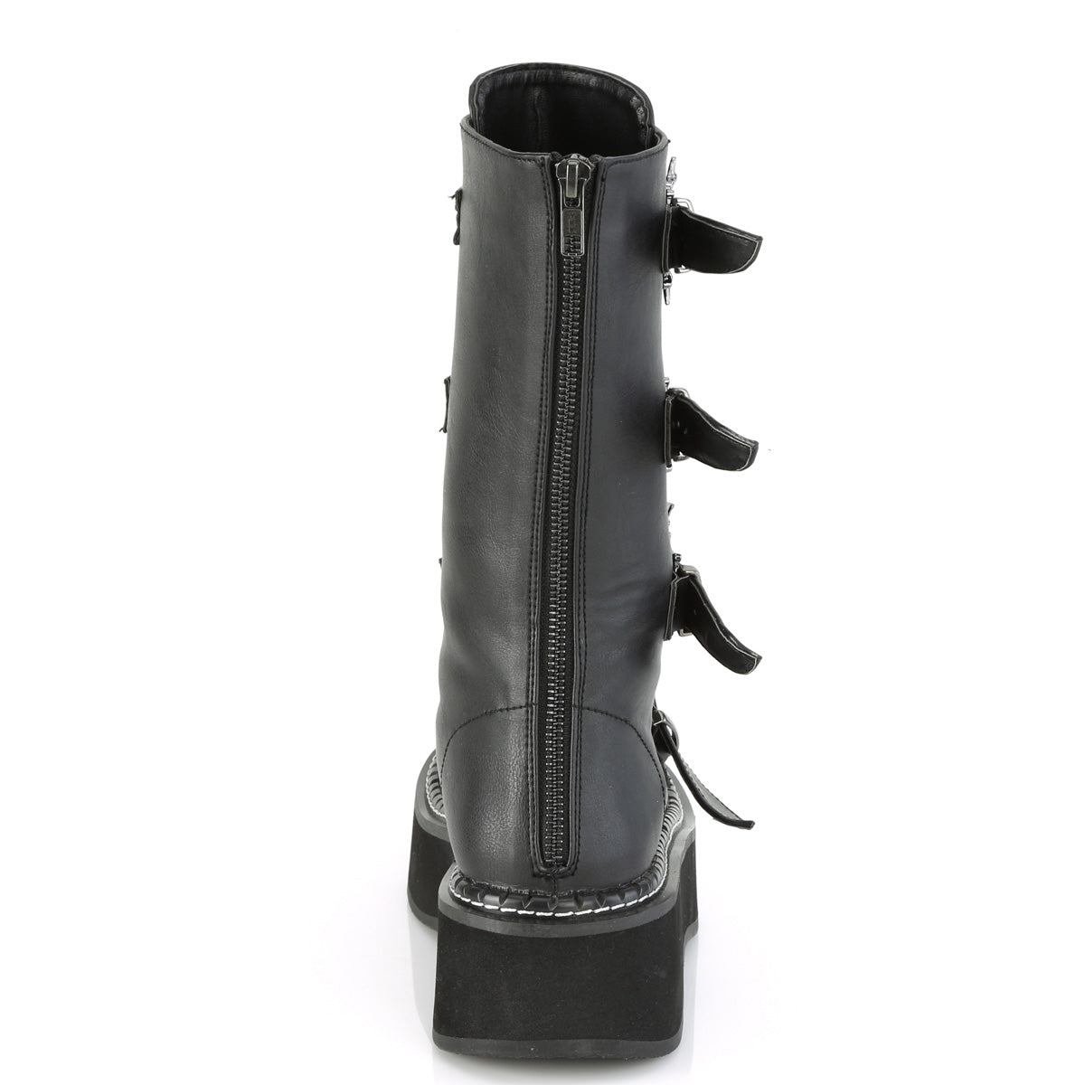 DemoniaCult Botas de mujer EMILY-322 BLK de cuero vegano