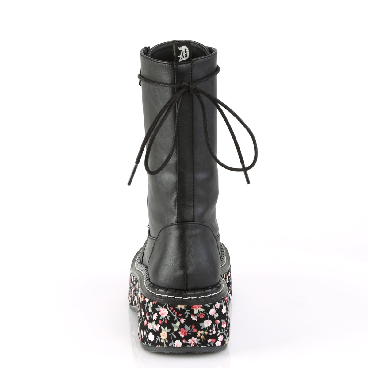 DemoniaCult Botas de mujer EMILY-350 tela de cuero vegano de cuero vegano