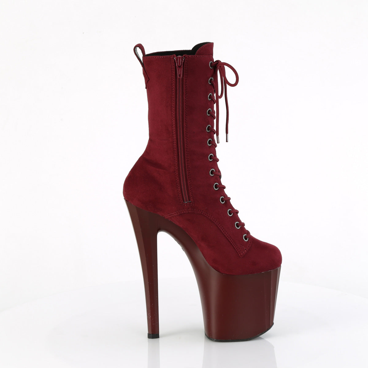 Pleaser ENCHANT-1040 Borgoña Faux Suede/Borgoña Matte
