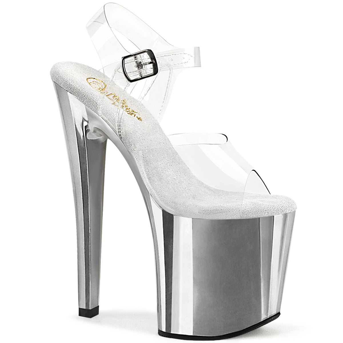 Pleaser ENCHANT-708 Clr/Slv Chrome