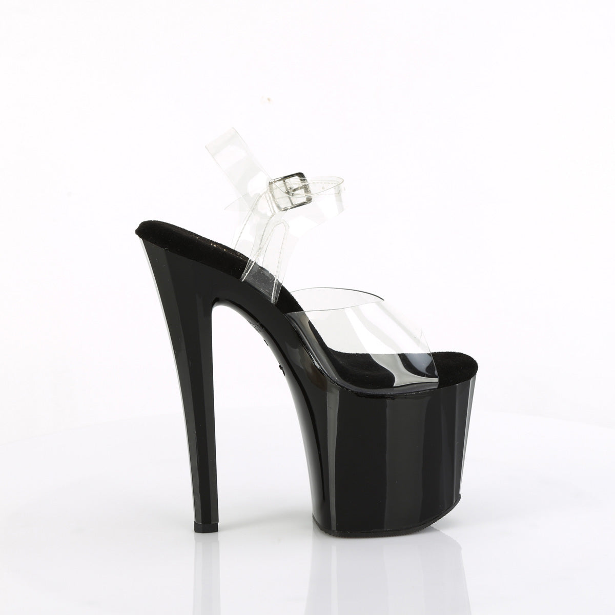 Pleaser ENCHANT-708LT-CIRCLE Clr/Blk-Slv Glitter