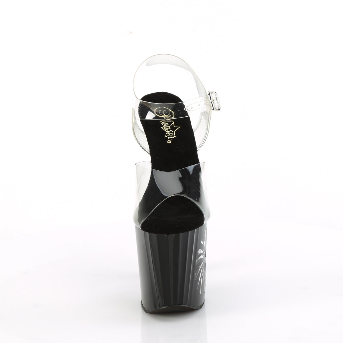 Pleaser ENCHANT-708lt-pinwhe clr/blk-slv brillo