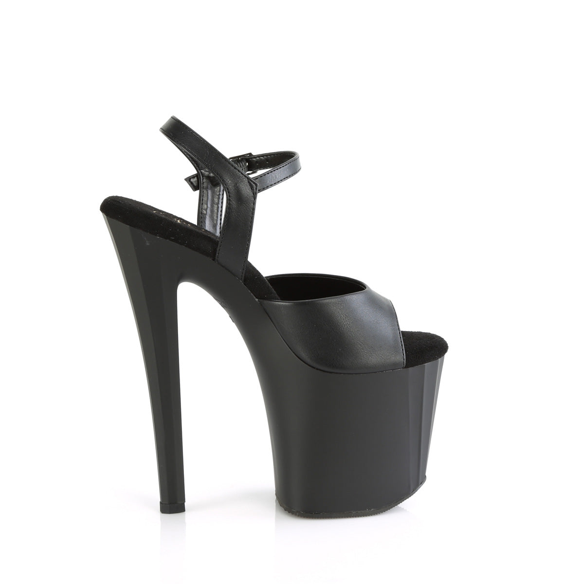 Pleaser ENCHANT-709 Blk Faux Leather/Blk Matte