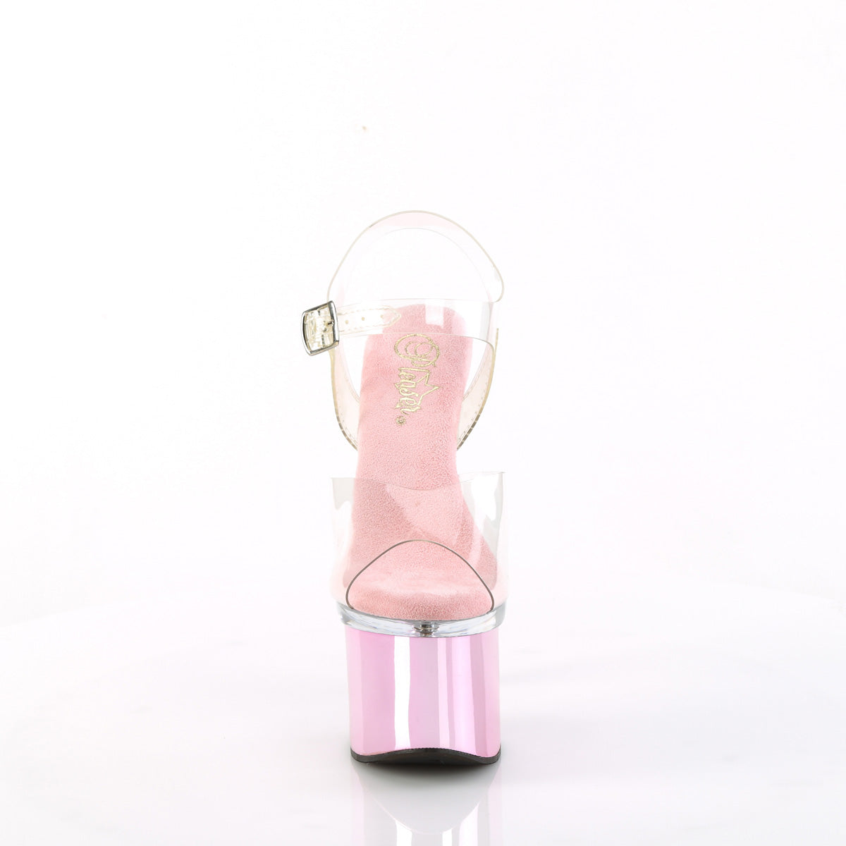 Pleaser Sandalias ESTEEM-708 CLR/CLR-B. Cromo rosa