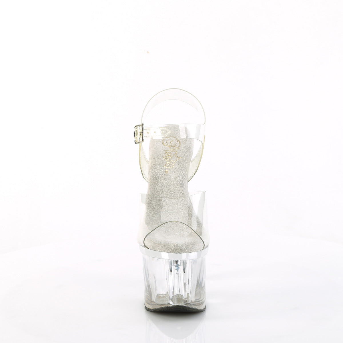 Pleaser Sandalias ESTEEM-708 CLR/SLV Chrome-CLR