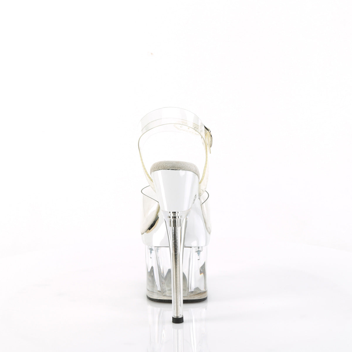 Pleaser Sandalias ESTEEM-708 CLR/SLV Chrome-CLR