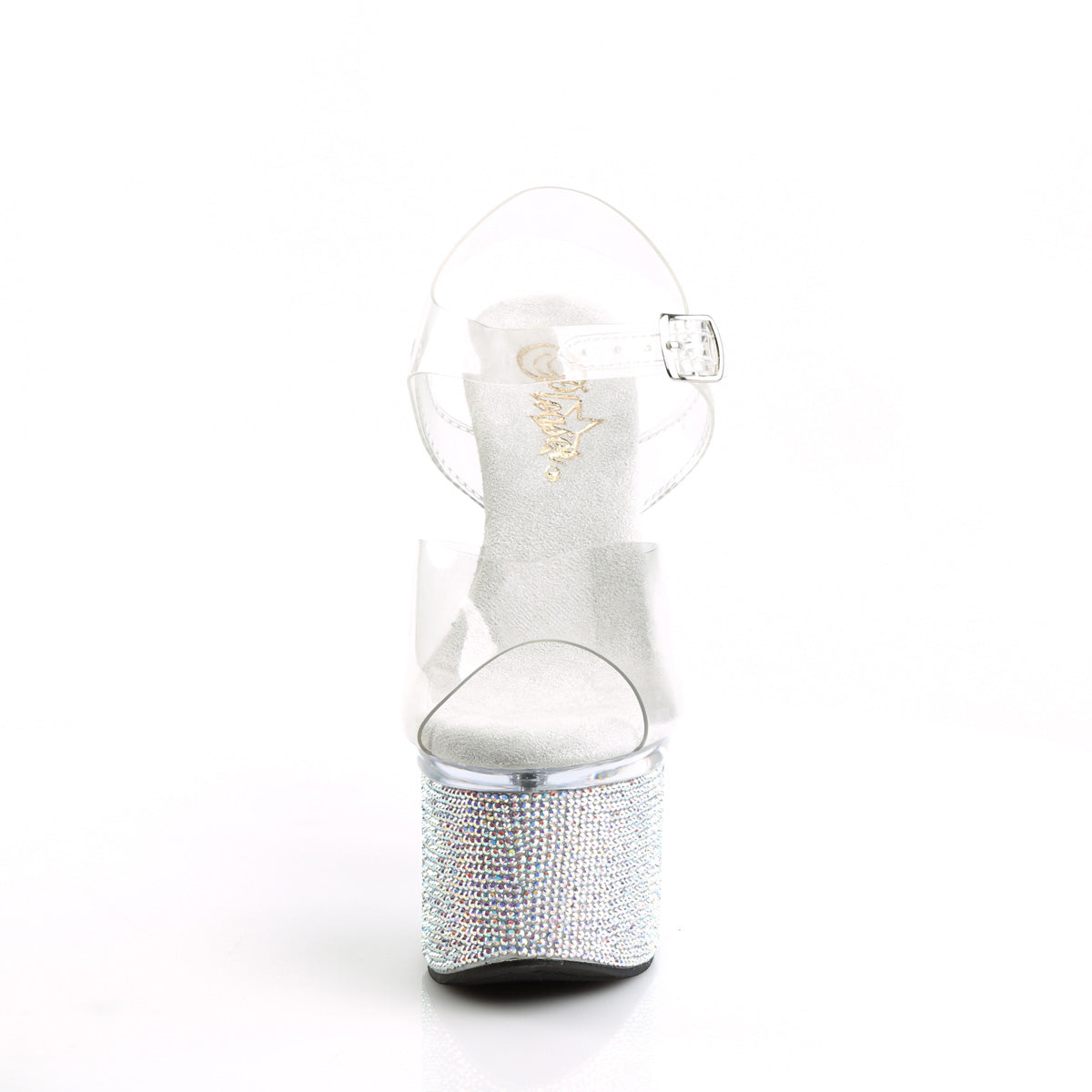 Pleaser Sandalias para mujer ESTEEM-708dm CLR / CLR-SLV AB RS