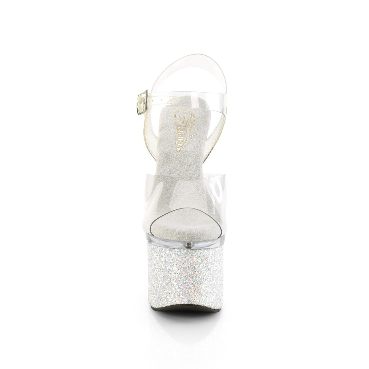 Pleaser Sandalias ESTEEM-708lg CLR/CLR-WHT Multi Glitter
