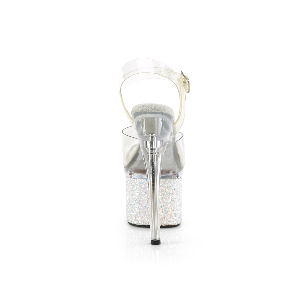 Pleaser Sandalias ESTEEM-708lg CLR/CLR-WHT Multi Glitter