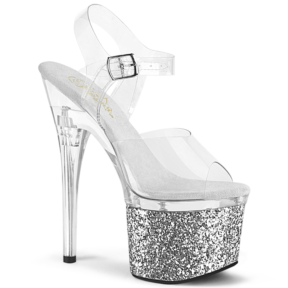 Pleaser Sandalias ESTEEM-708LG CLR/CLR-SLV GLITT