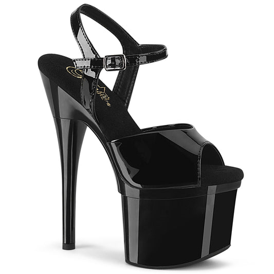 Pleaser Sandalias para mujer ESTEEM-709 BLK PAT / BLK