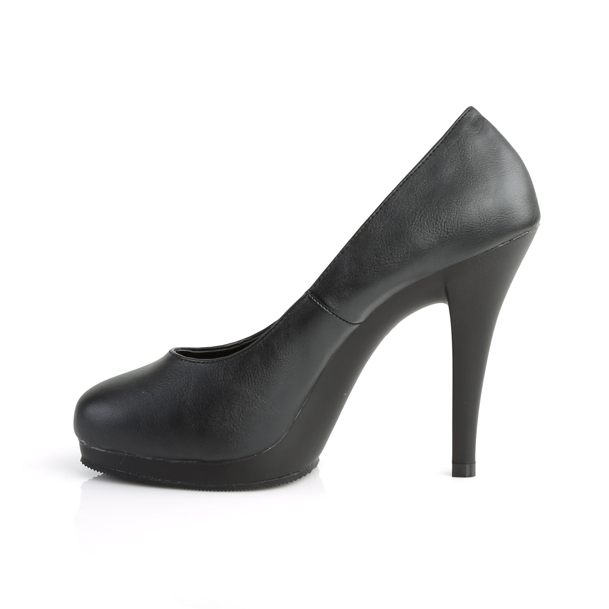 Pleaser Pink Label Bombas para mujer FLAIR-480 BLK PU / BLK MATE