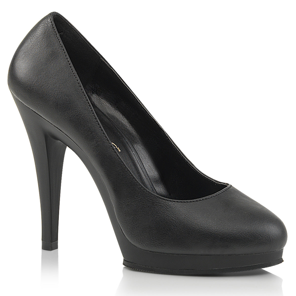 Pleaser Pink Label Bombas para mujer FLAIR-480 BLK PU / BLK MATE