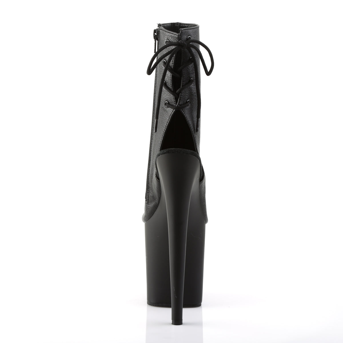 Pleaser Botas de tobillo para mujer FLAMINGO-1018 Blk Faux Cuero / Blk Mate