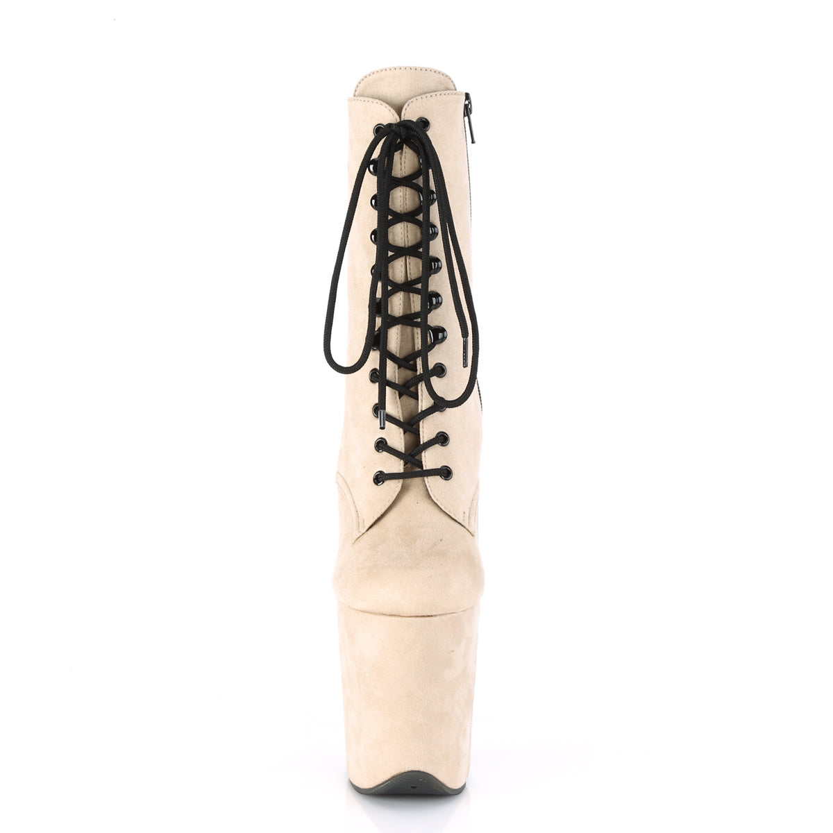 Pleaser Botas de tobillo para mujer FLAMINGO-1020FS Beige Faux Suede / Beige Faux Suda