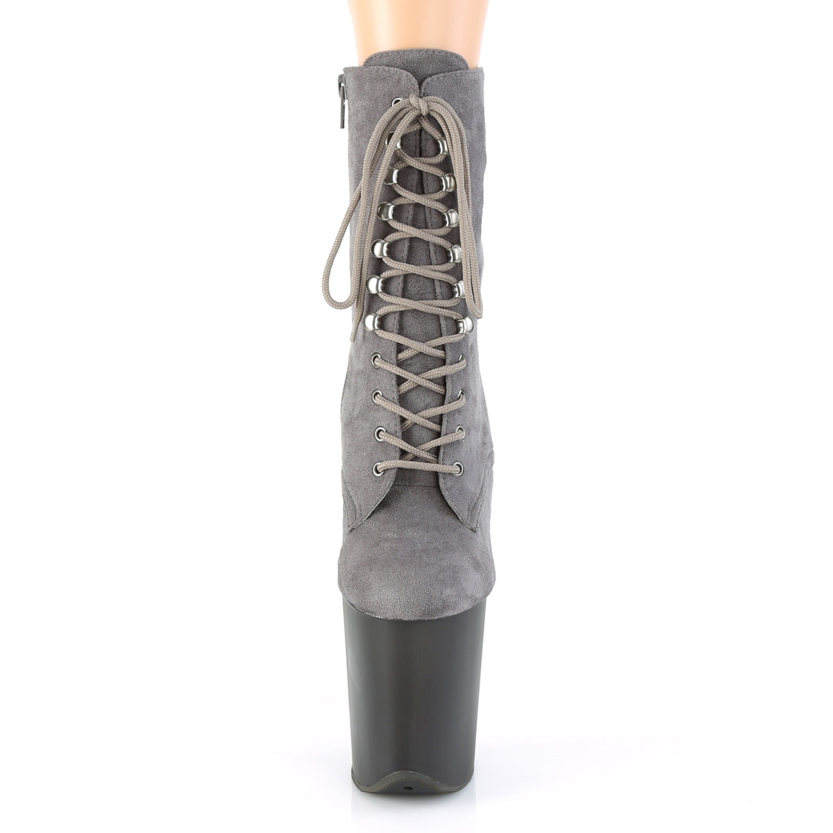 Pleaser Botas de tobillo para mujer FLAMINGO-1020fst Grey Saux Suede / Grey Frosted