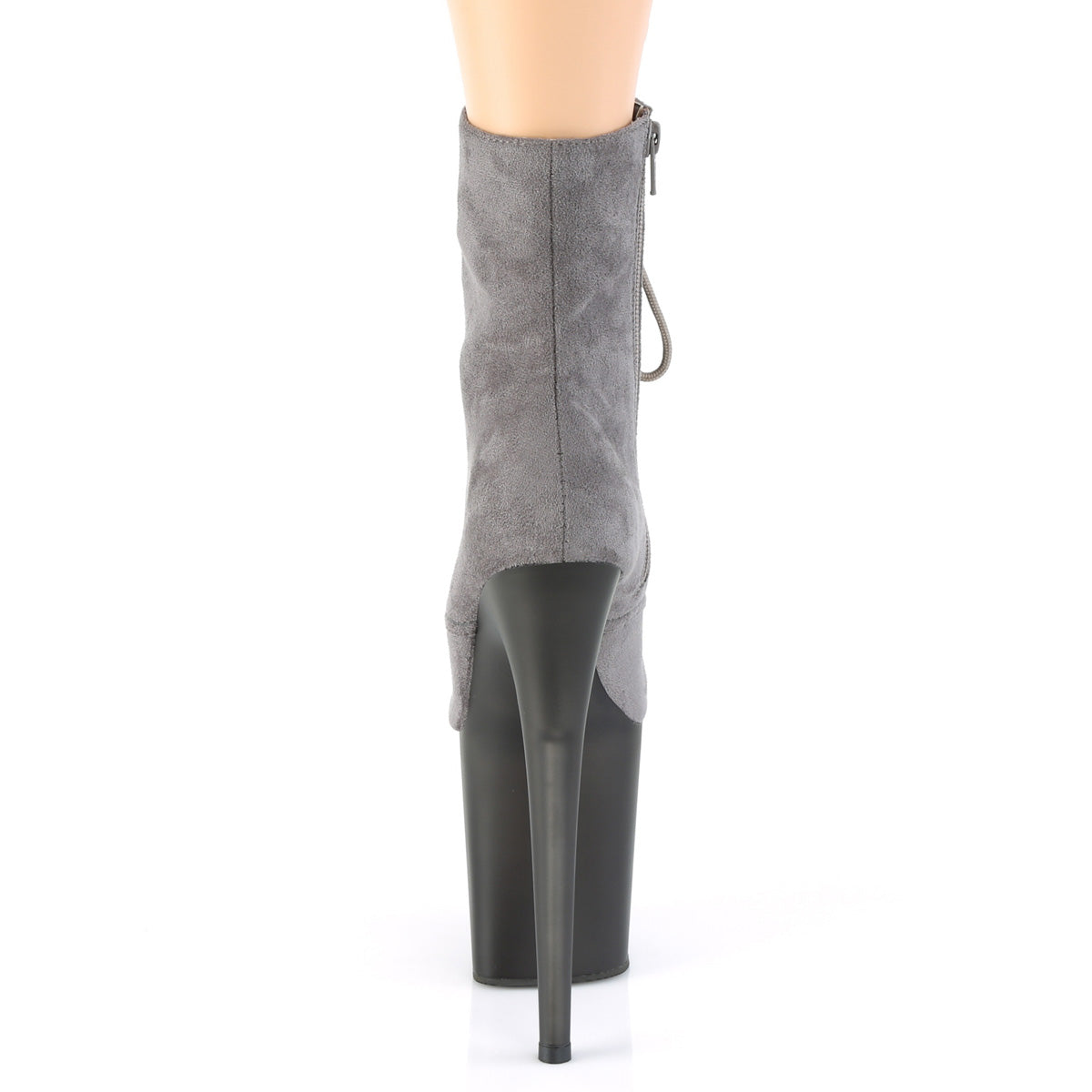 Pleaser Botas de tobillo para mujer FLAMINGO-1020fst Grey Saux Suede / Grey Frosted