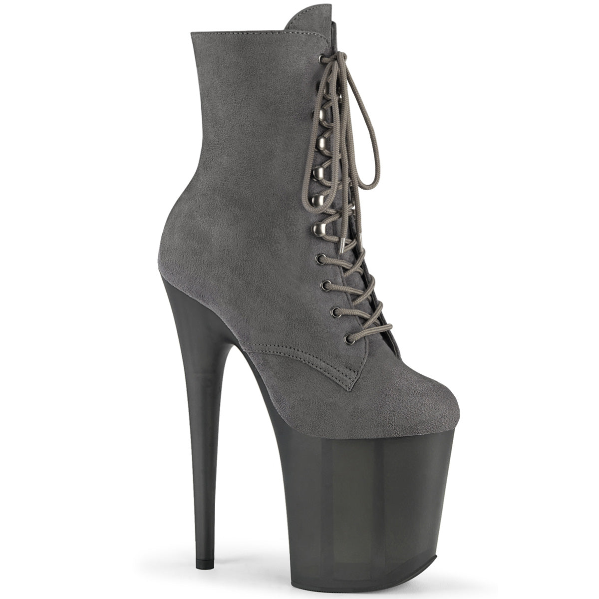 Pleaser Botas de tobillo para mujer FLAMINGO-1020fst Grey Saux Suede / Grey Frosted