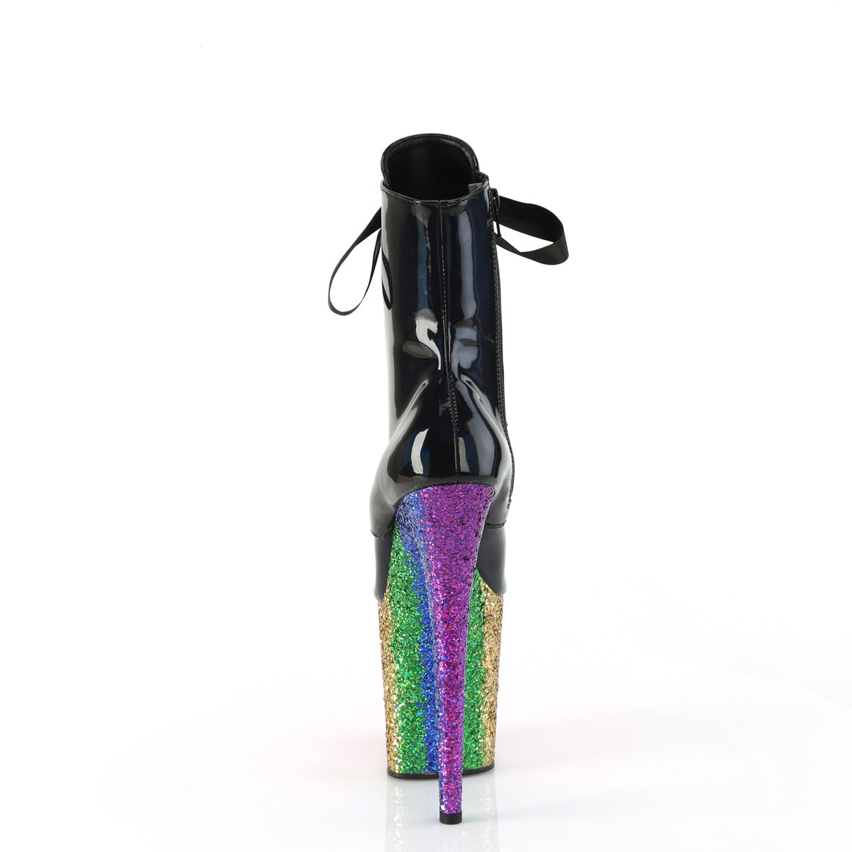 Pleaser FLAMINGO-1020hg BLK Holo Pat/Rainbow Brillantina