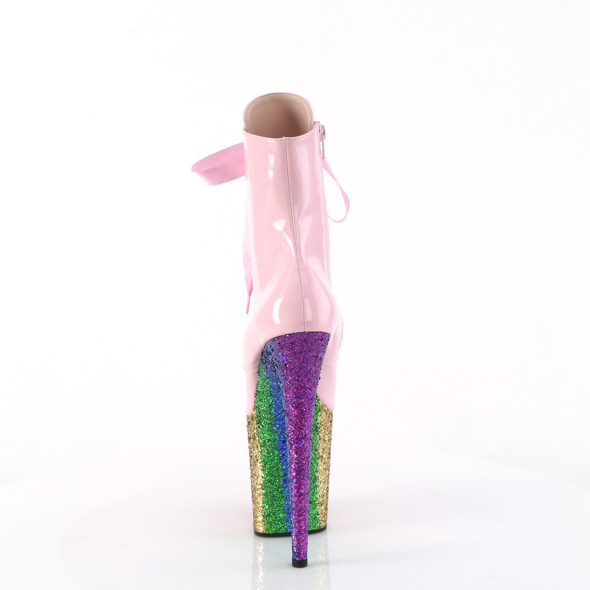Pleaser FLAMINGO-1020hg B. Pink Holo Pat/Rainbow Brillantina
