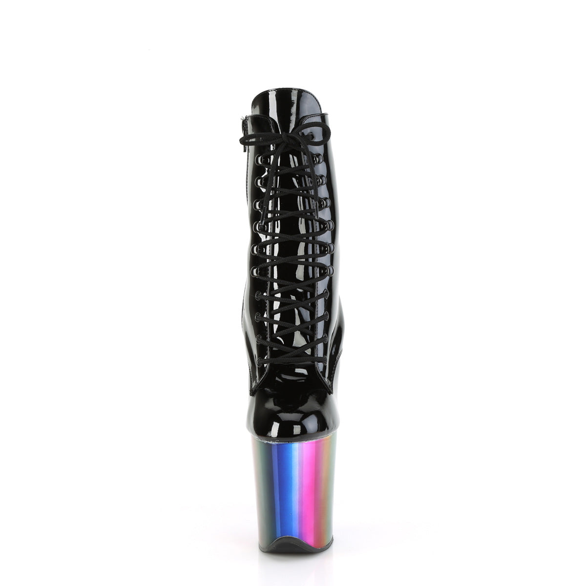 Pleaser Botines FLAMINGO-1020RC BLK PAT /Rainbow Cromo