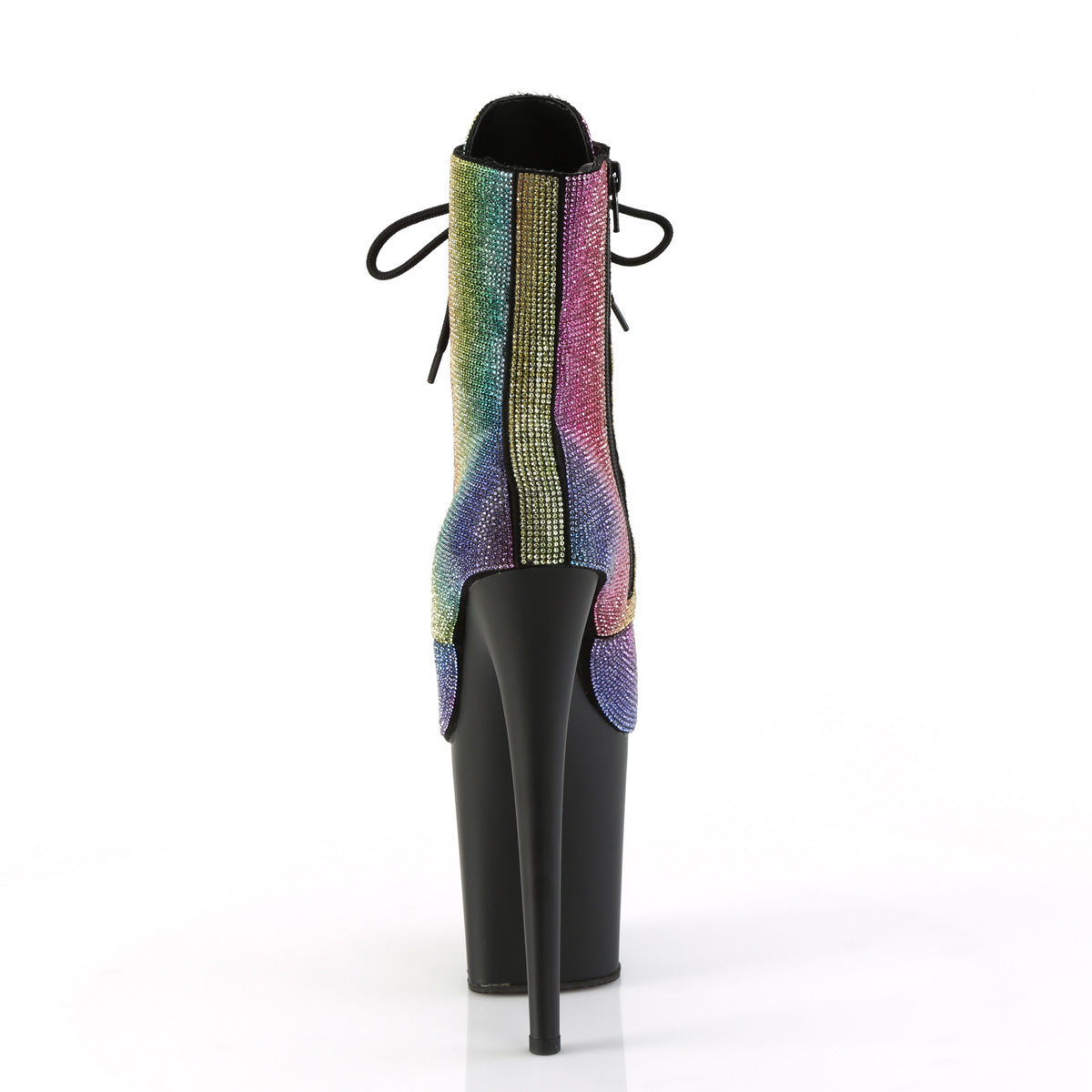Pleaser Botas de tobillo FLAMINGO- 1.020 Rainbow RS / blk mate