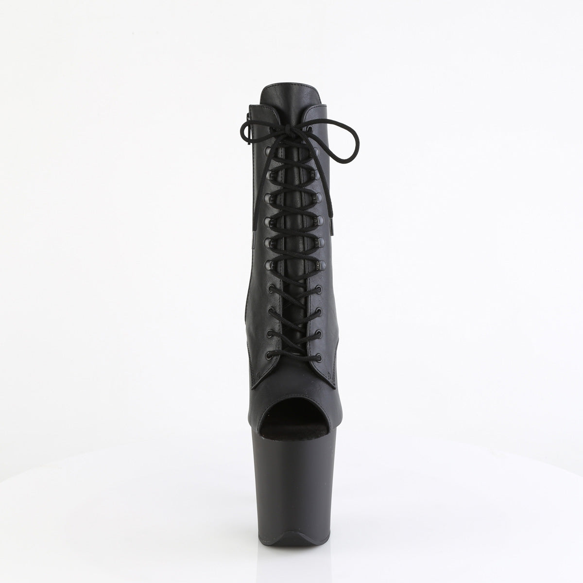 Pleaser FLAMINGO-1021 Blk Faux Leather/Blk Matte