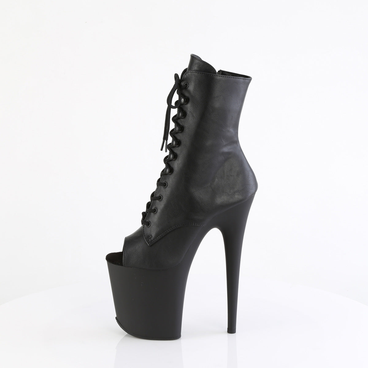 Pleaser FLAMINGO-1021 Blk Faux Leather/Blk Matte