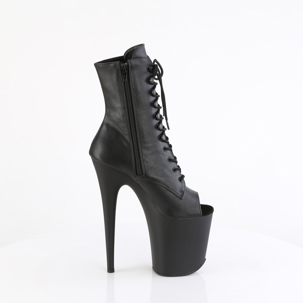 Pleaser FLAMINGO-1021 Blk Faux Leather/Blk Matte