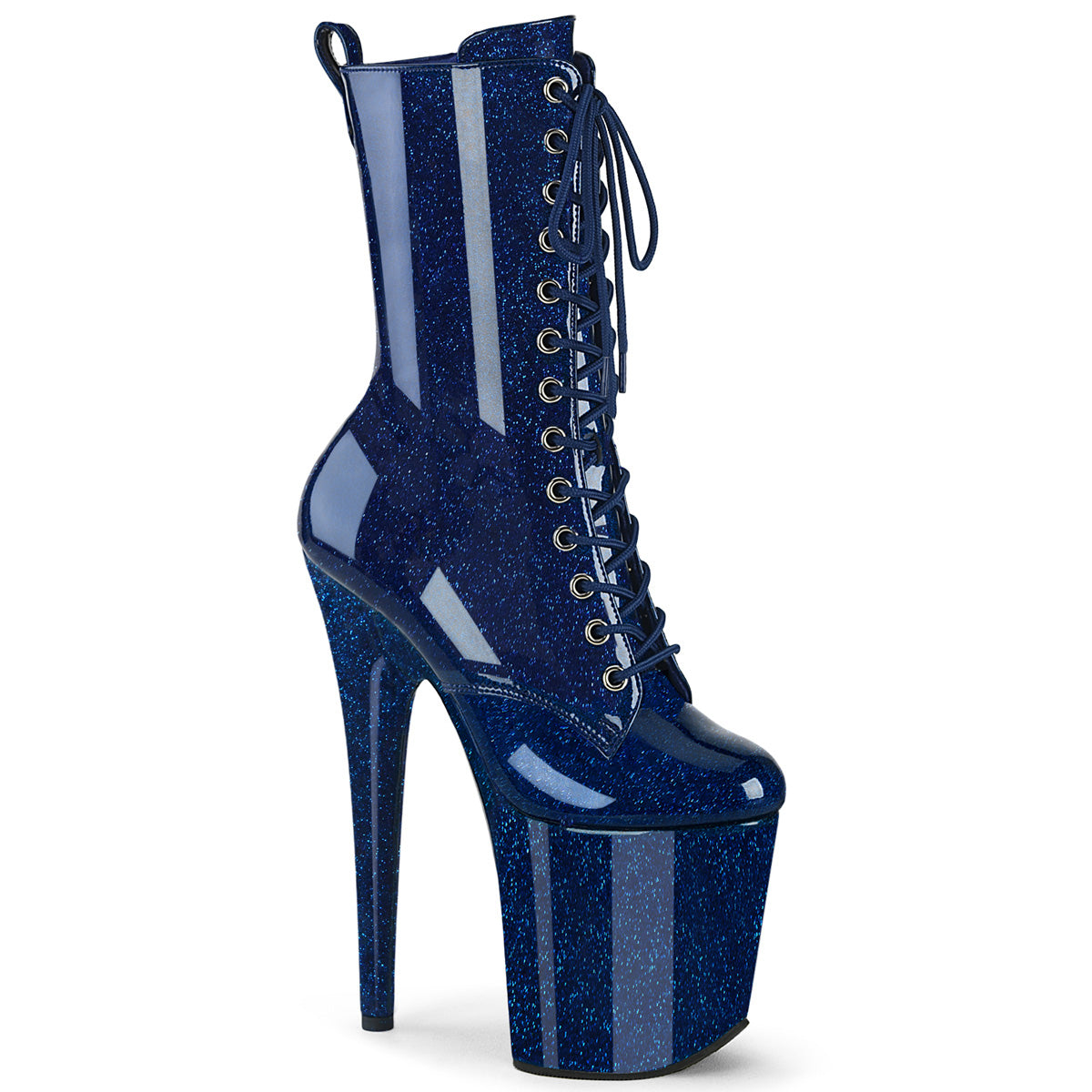 Pleaser FLAMINGO-1040GP Navy Blue Glitter Pat/M