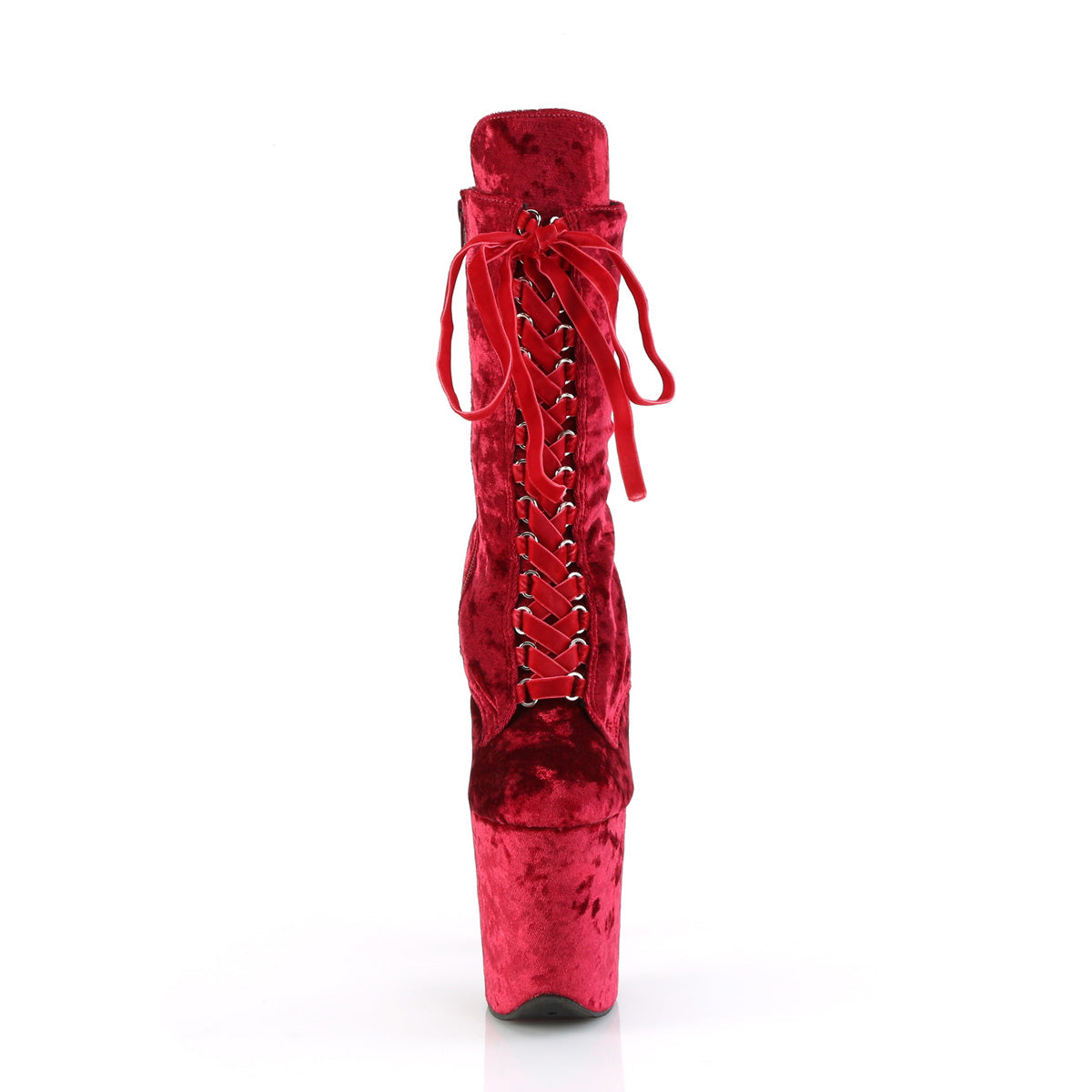 Pleaser Botines FLAMINGO-1045 Velvet rojo/terciopelo rojo