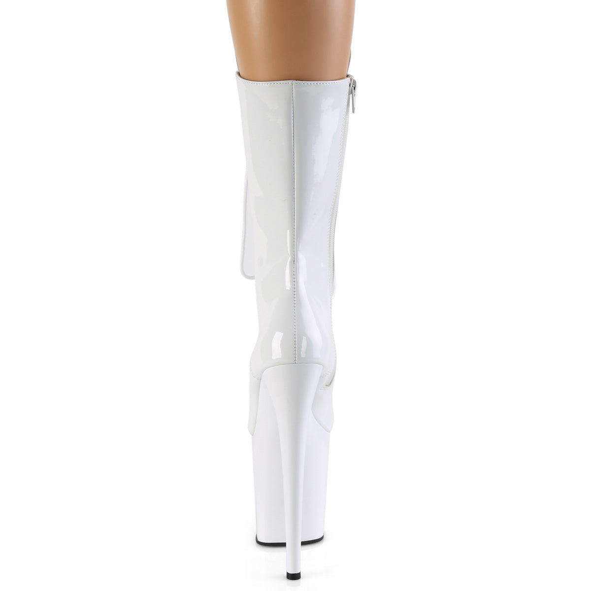 Pleaser Womens Ankle Boots FLAMINGO-1050 Wht Pat/Wht