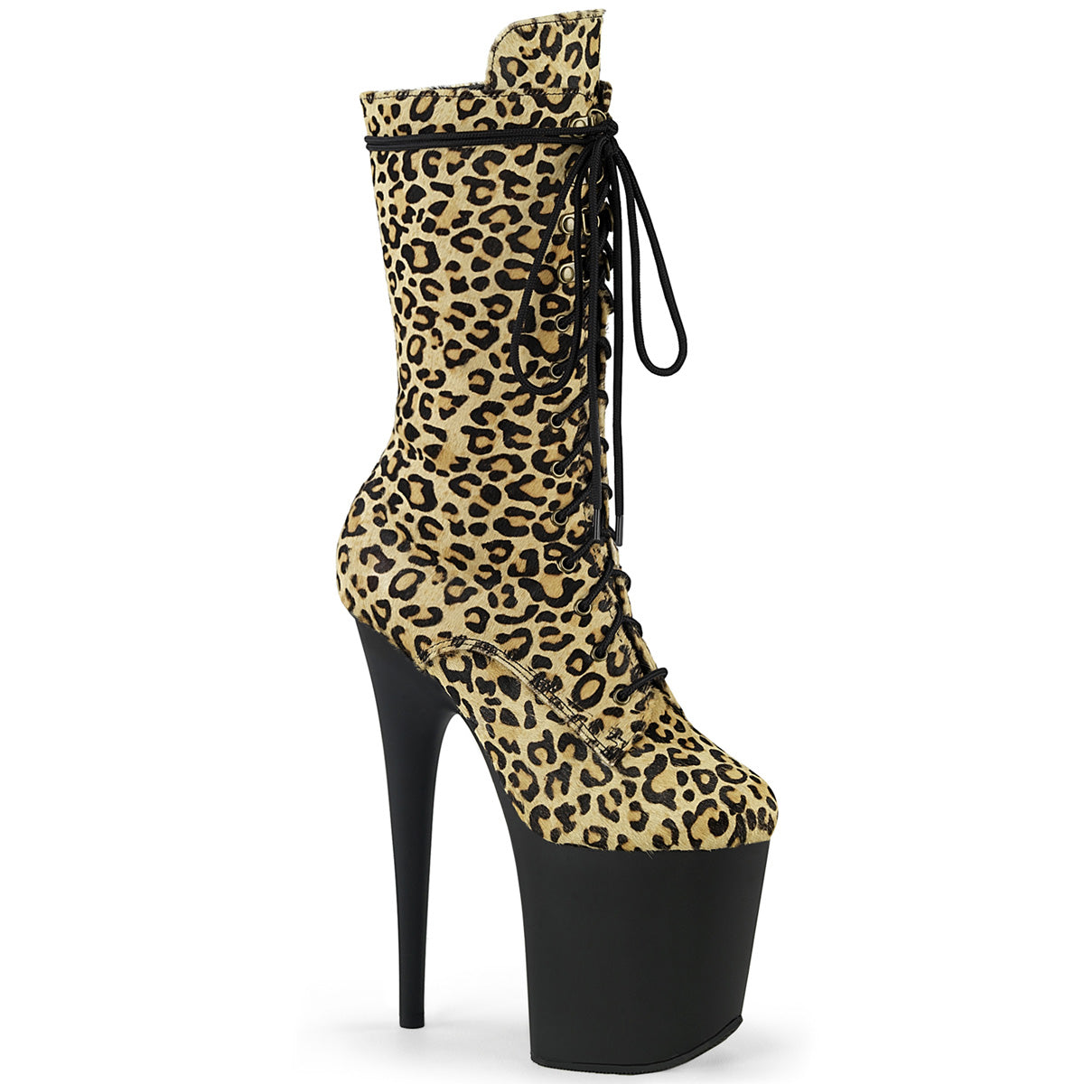 Pleaser Botines FLAMINGO-1050 LP Leopard Print Poty Pein / Black Matte