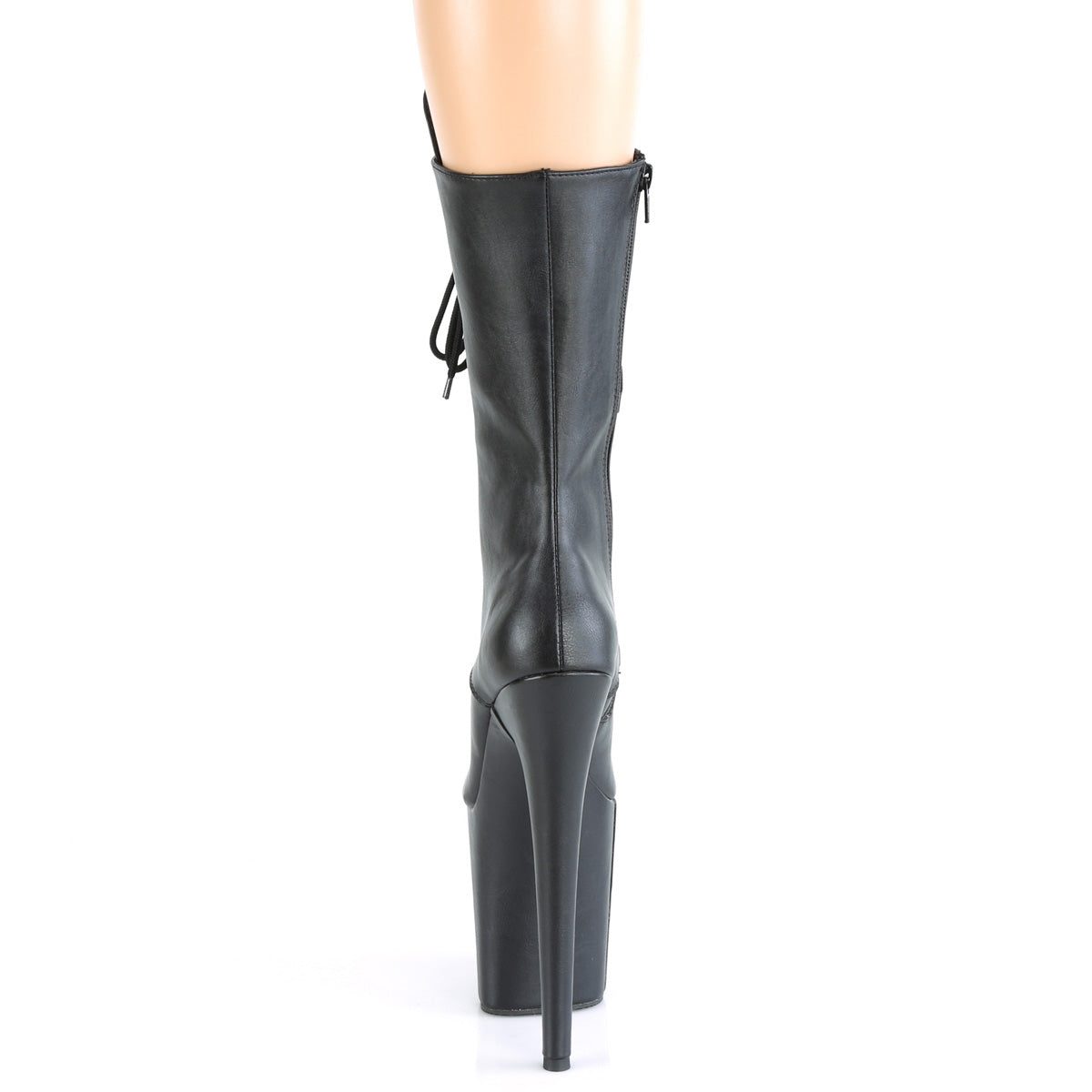 Pleaser Botas de tobillo para mujer FLAMINGO-1050WR BLK Faux Cuero / Blk Faux Cuero