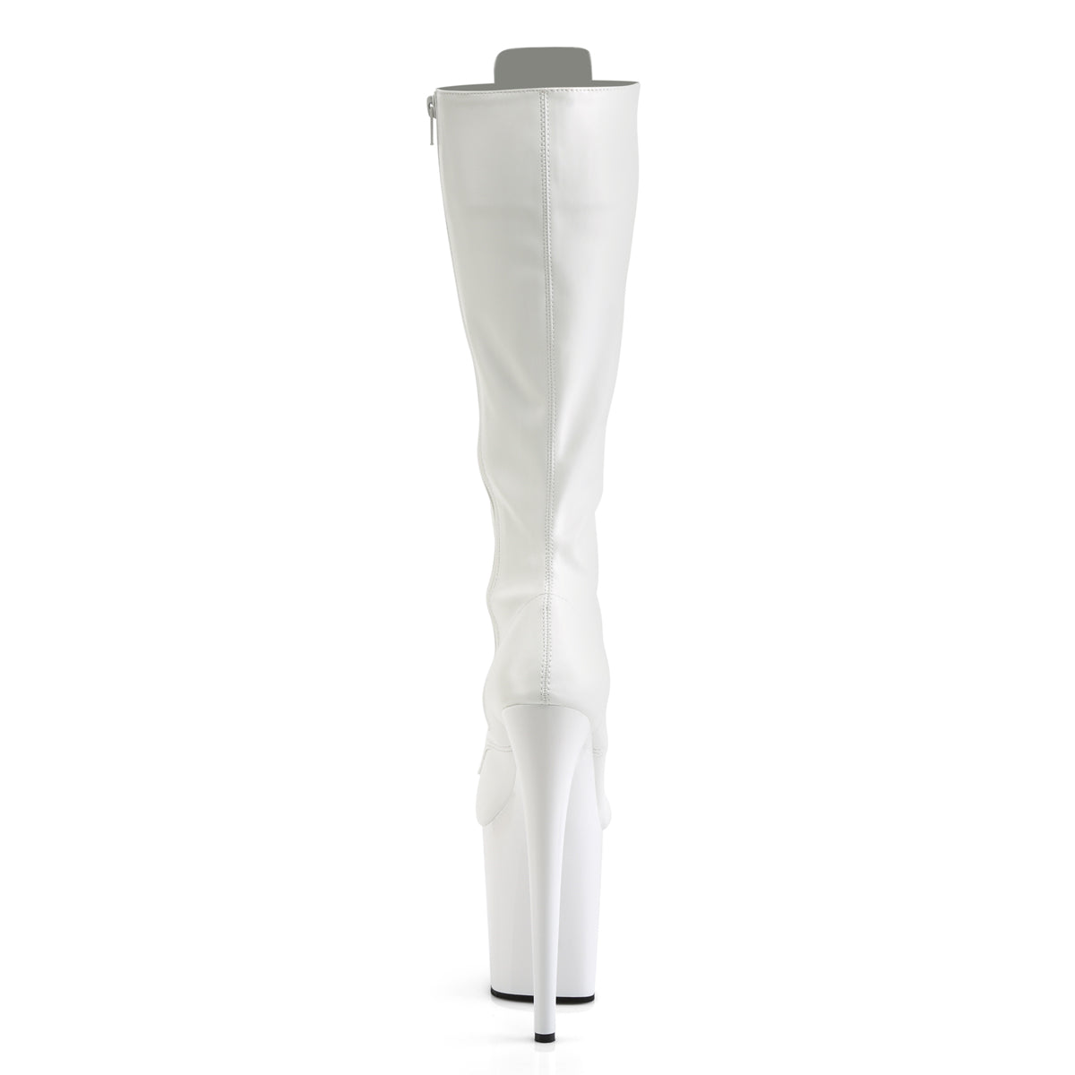 Pleaser Womens Boots FLAMINGO-2023 Wht Str Faux Leather/Wht