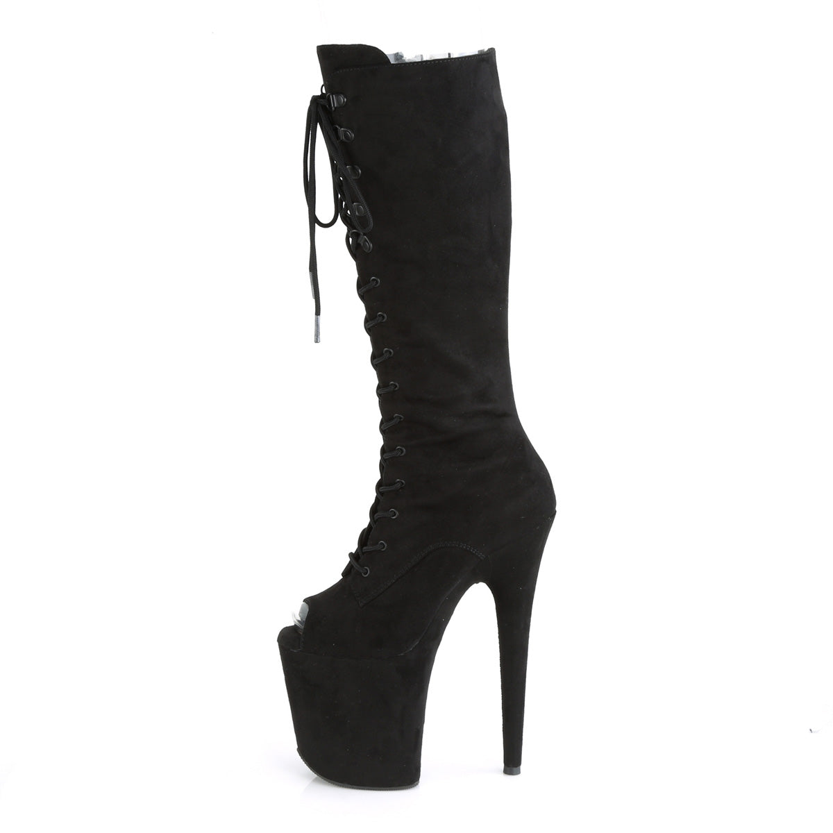Pleaser Botas de mujer FLAMINGO-2051FS BLK Faux Suda / Blk Faux Suede