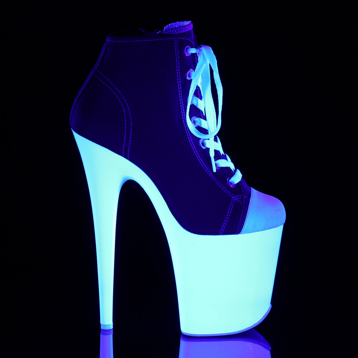Pleaser De las mujeres FLAMINGO-800sk-02 lienzo rojo/neón wht