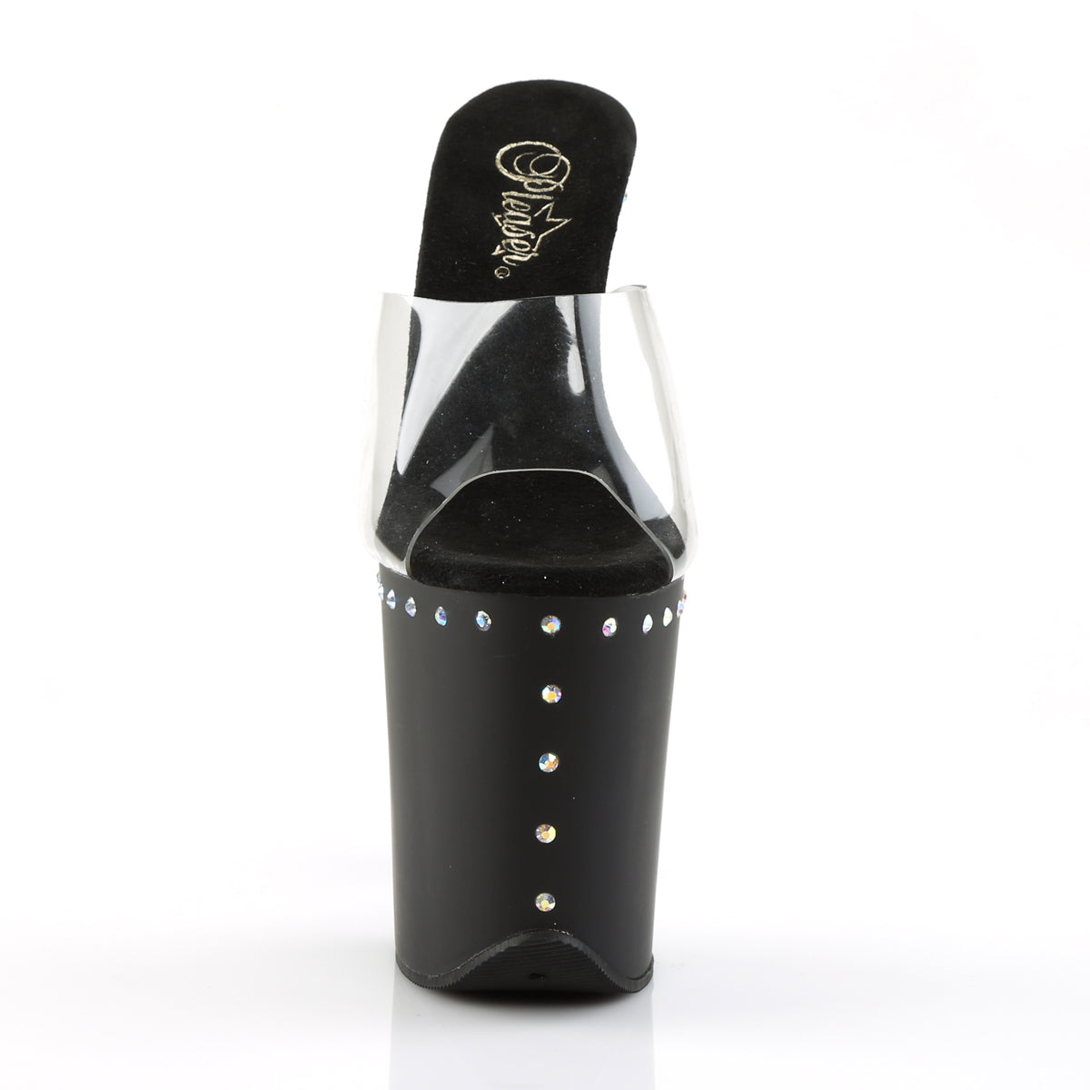 Pleaser Sandalias para mujer FLAMINGO-801ABLS CLR / BLK MATE